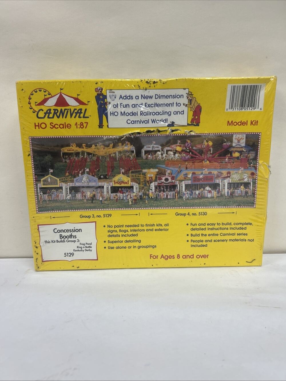 IHC 5129 HO Concession Booth Frog Pond/Ring a Bottle/Kentucky Derby Group 3 Kit